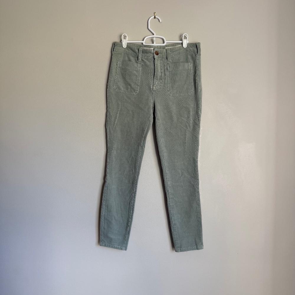 Pilcro and the Letterpress Corduroy Skinny Jeans Women's 28 Stretch Green 9142